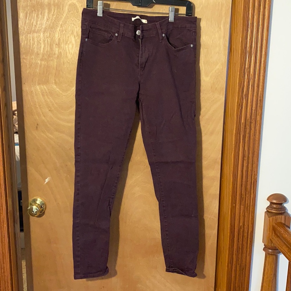 Levi’s 711 Maroon Skinny Jeans size 29